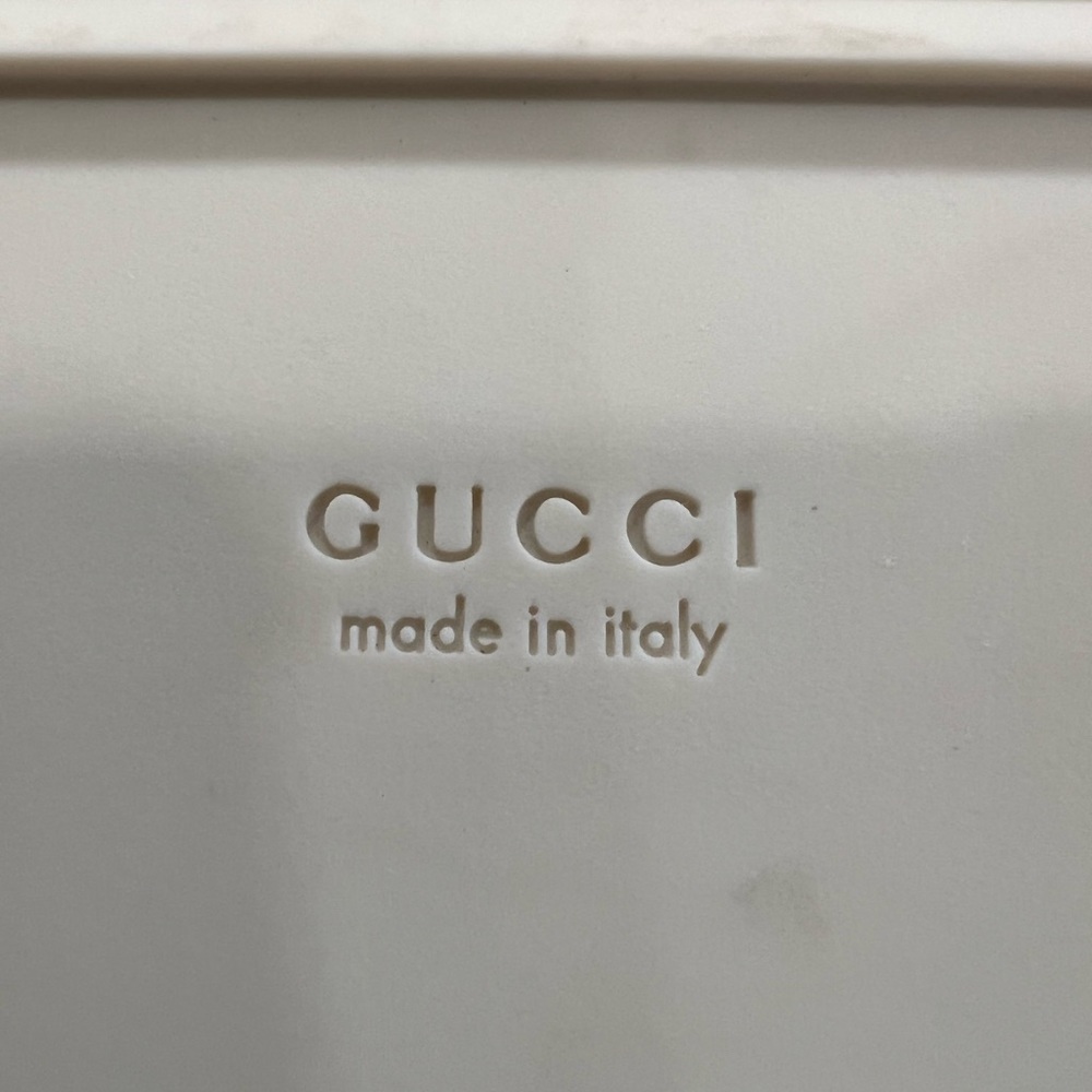 GUCCI Platform Multicolor logo print canvas slides - Picture 14 of 15